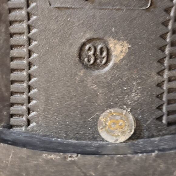 HENRY FERRERA Marsala Black Vegan Patent Leather Rain Boots 8 Waterproof Ankle - Picture 6 of 10